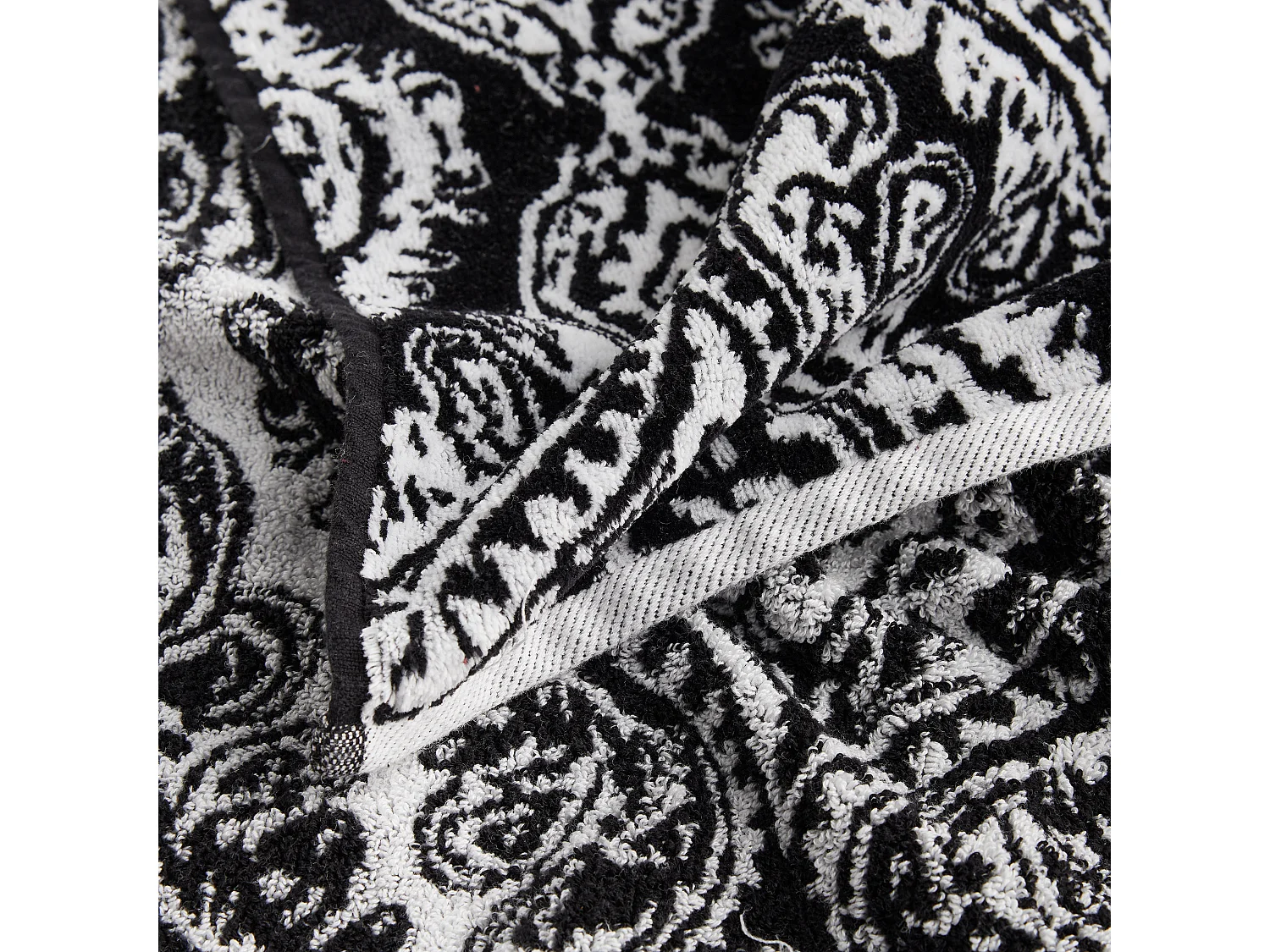 Serviette en jacquard Beskar noir moyen 50x90
