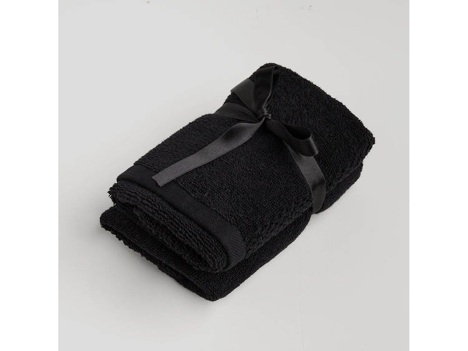 Ensemble De Serviettes Strippo Noir Moyen 30x50