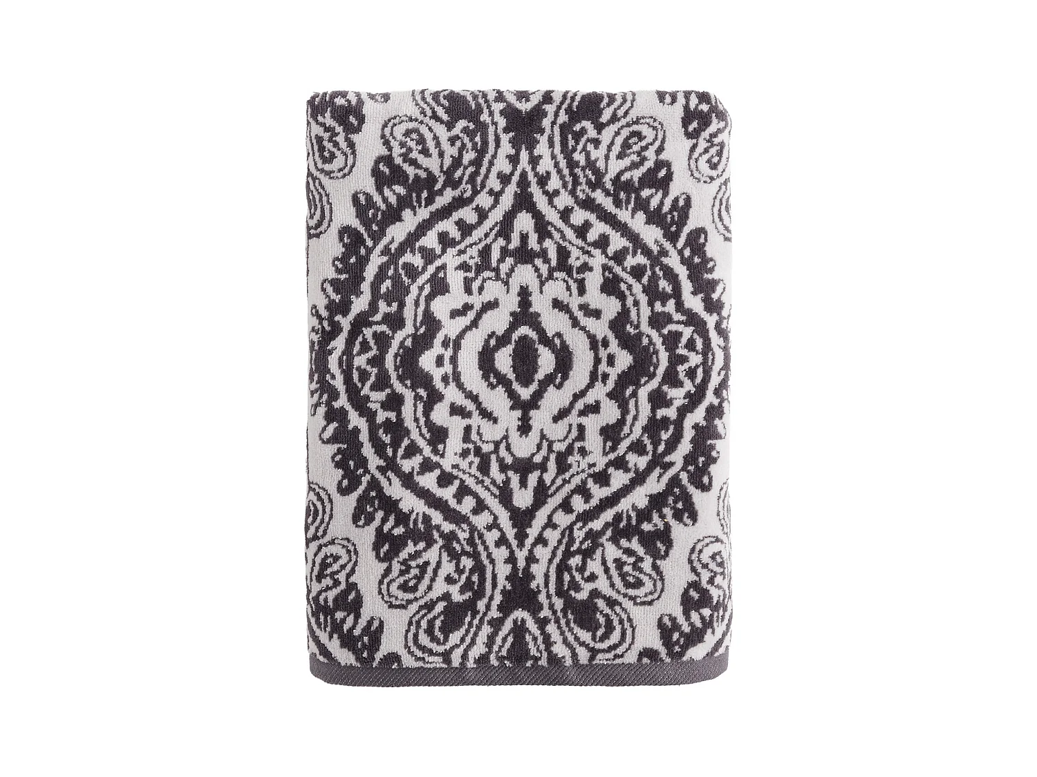 Serviette en jacquard Beskar gris moyen 70 x 130