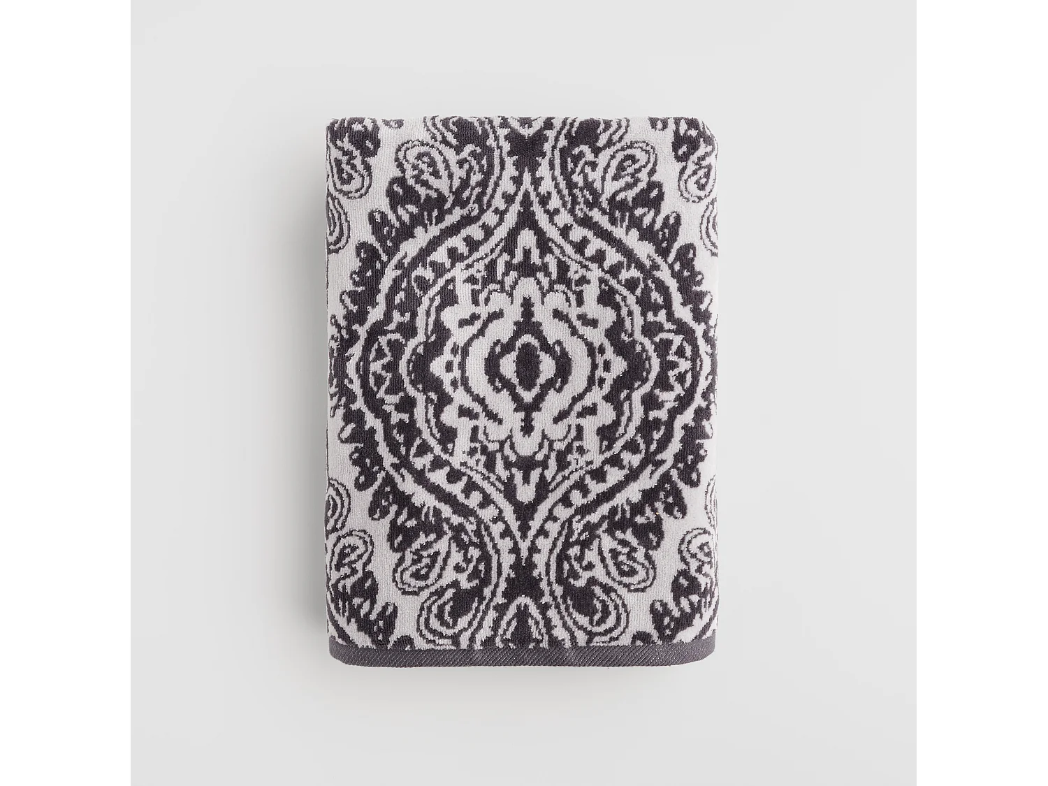 Serviette en jacquard Beskar gris moyen 70 x 130