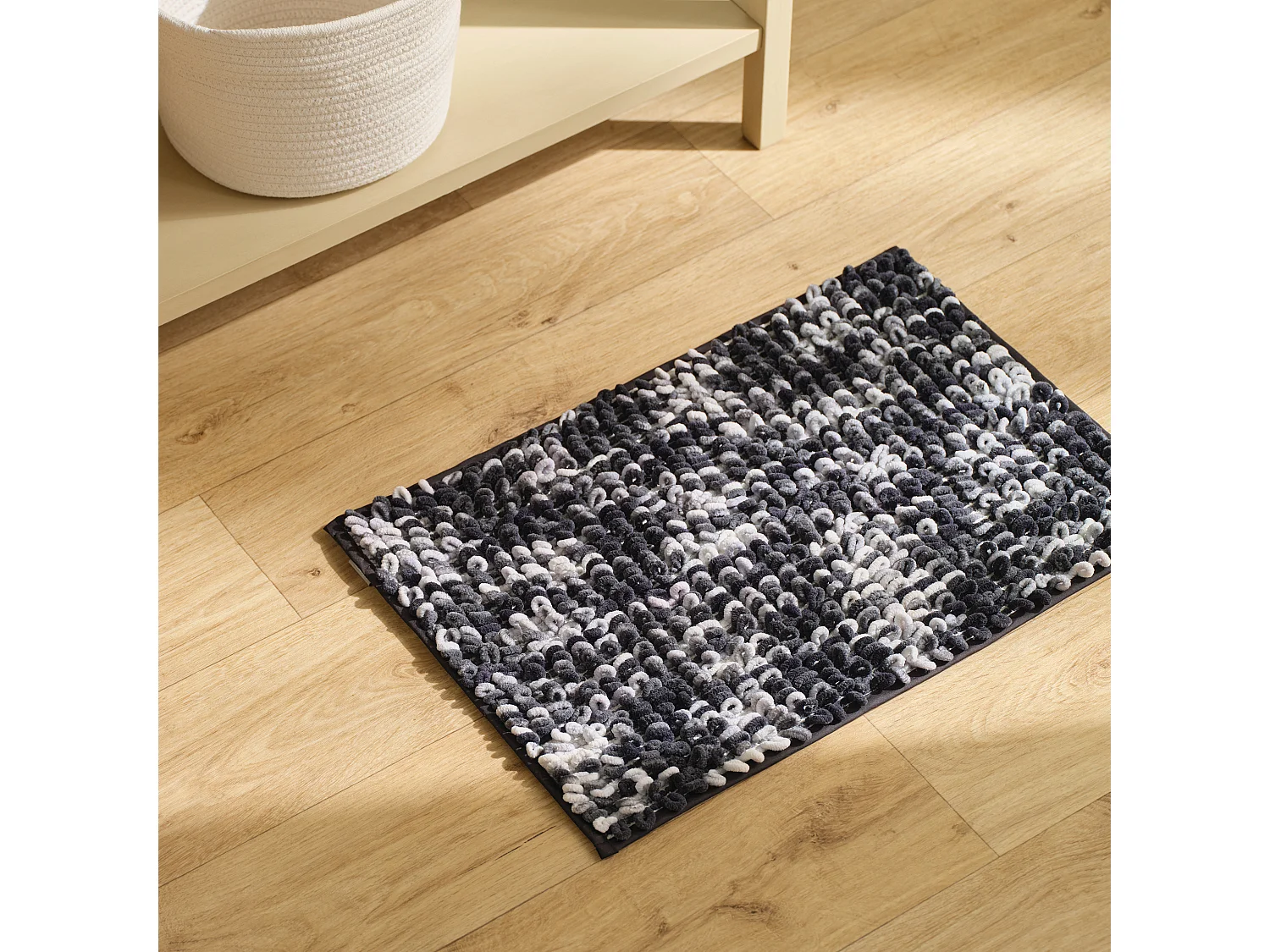 Teppich Loopso mittelschwarz 40x60