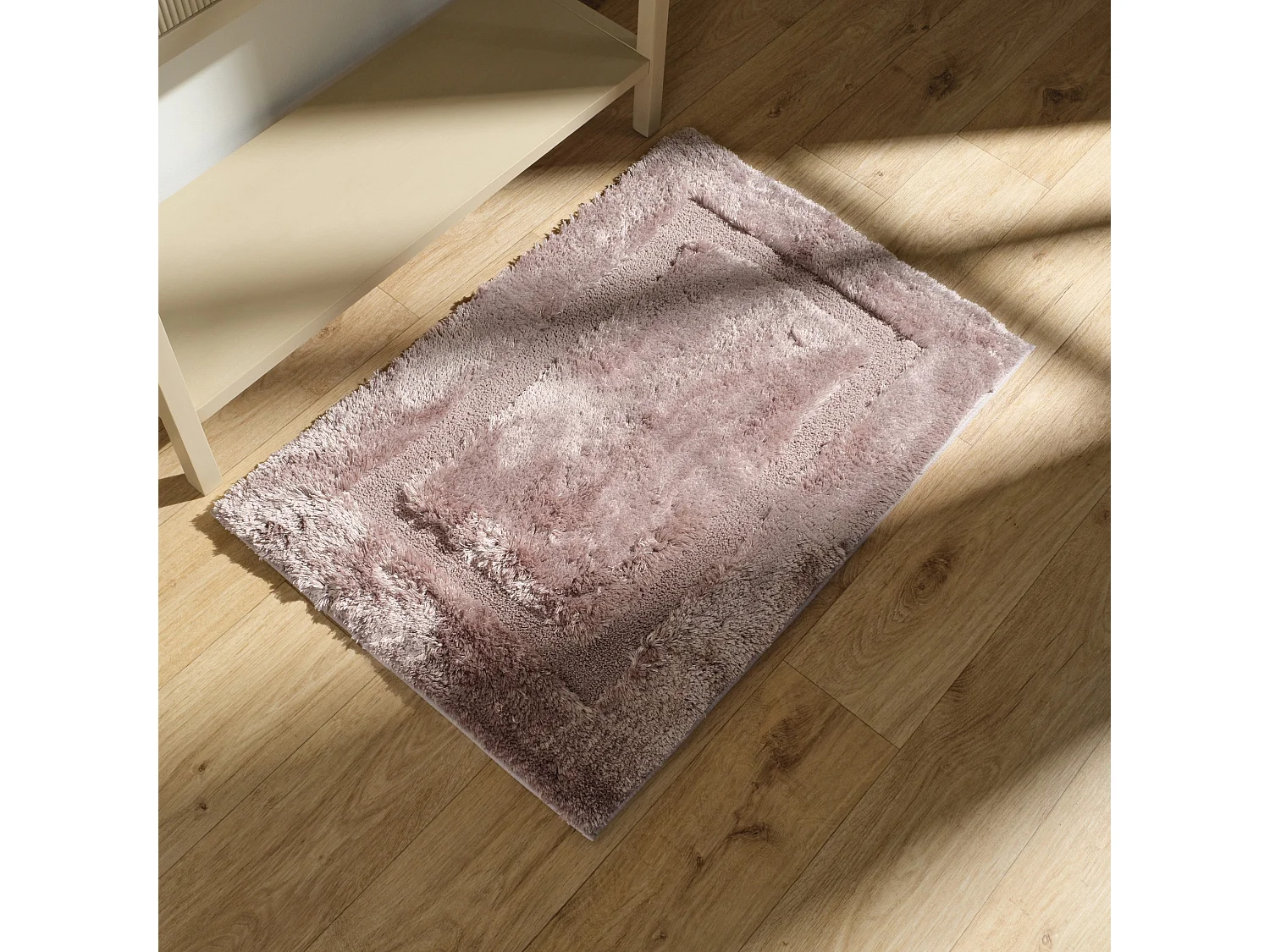 Badteppich Fluffos mittleres Beige 60 x 90