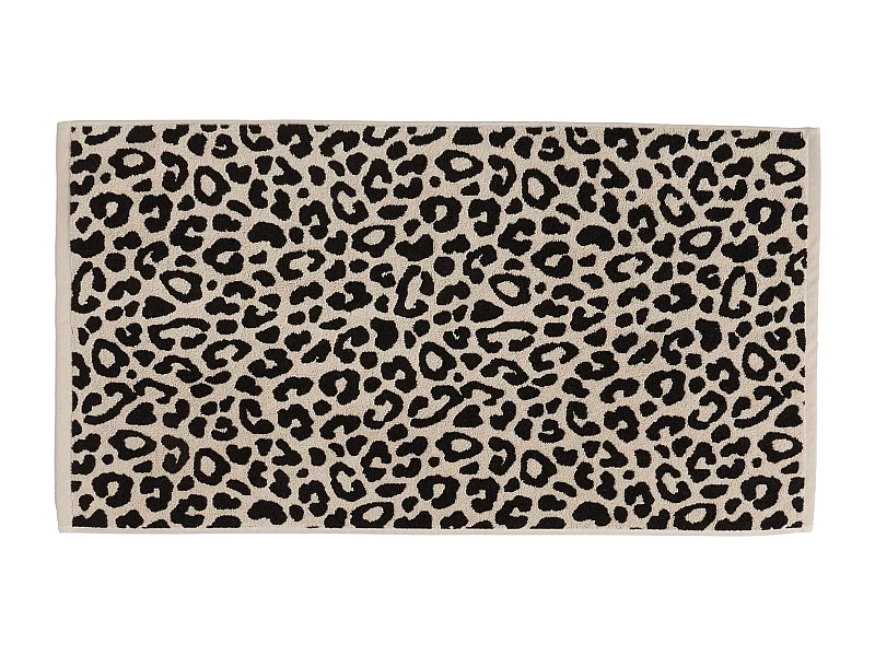 Hochwertiger Beigefarbener Baumwollteppich Panther