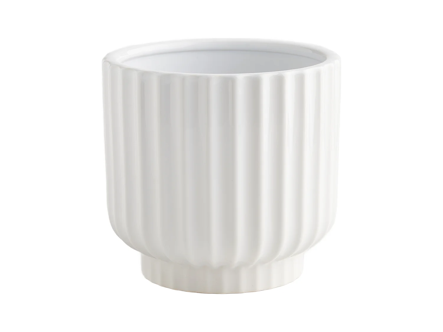 Cache pot Veronique blanc céramique 19.5x20