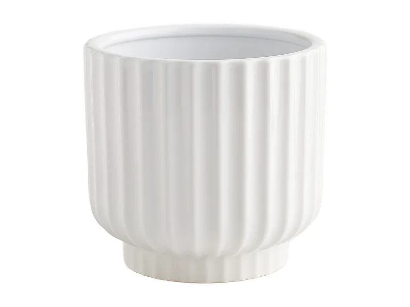 Cache pot Veronique blanc céramique 19.5x20