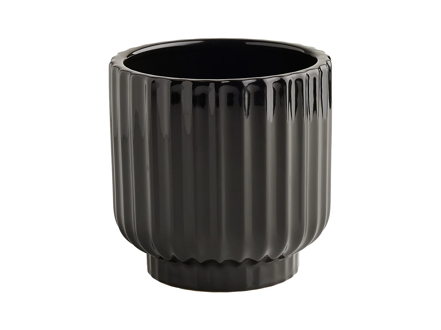 Cache pot Veronique noir céramique 15x15