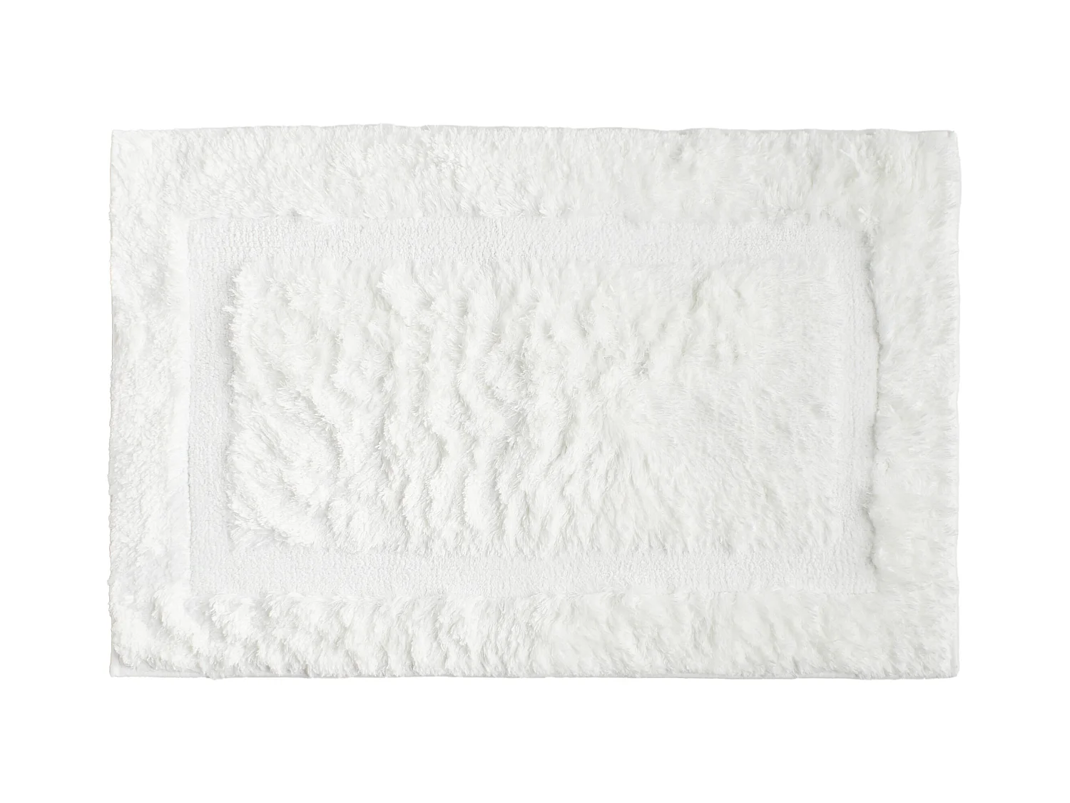 Badteppich Fluffos Mittelweiß 60 x 90