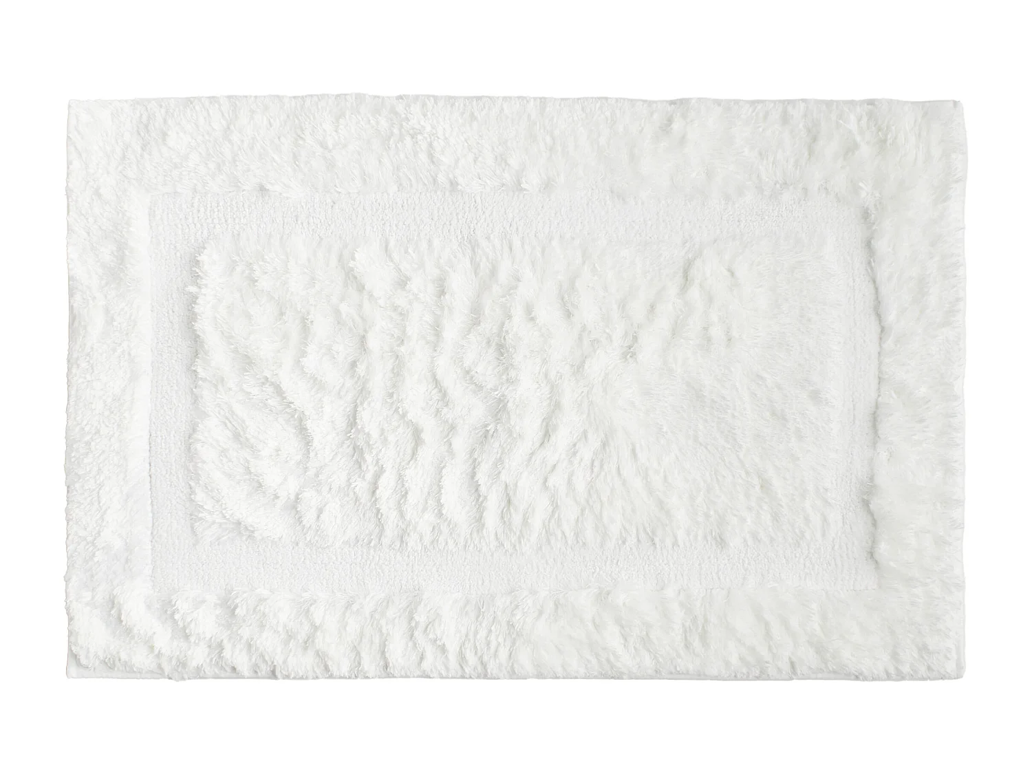 Badteppich Fluffos Mittelweiß 60 x 90