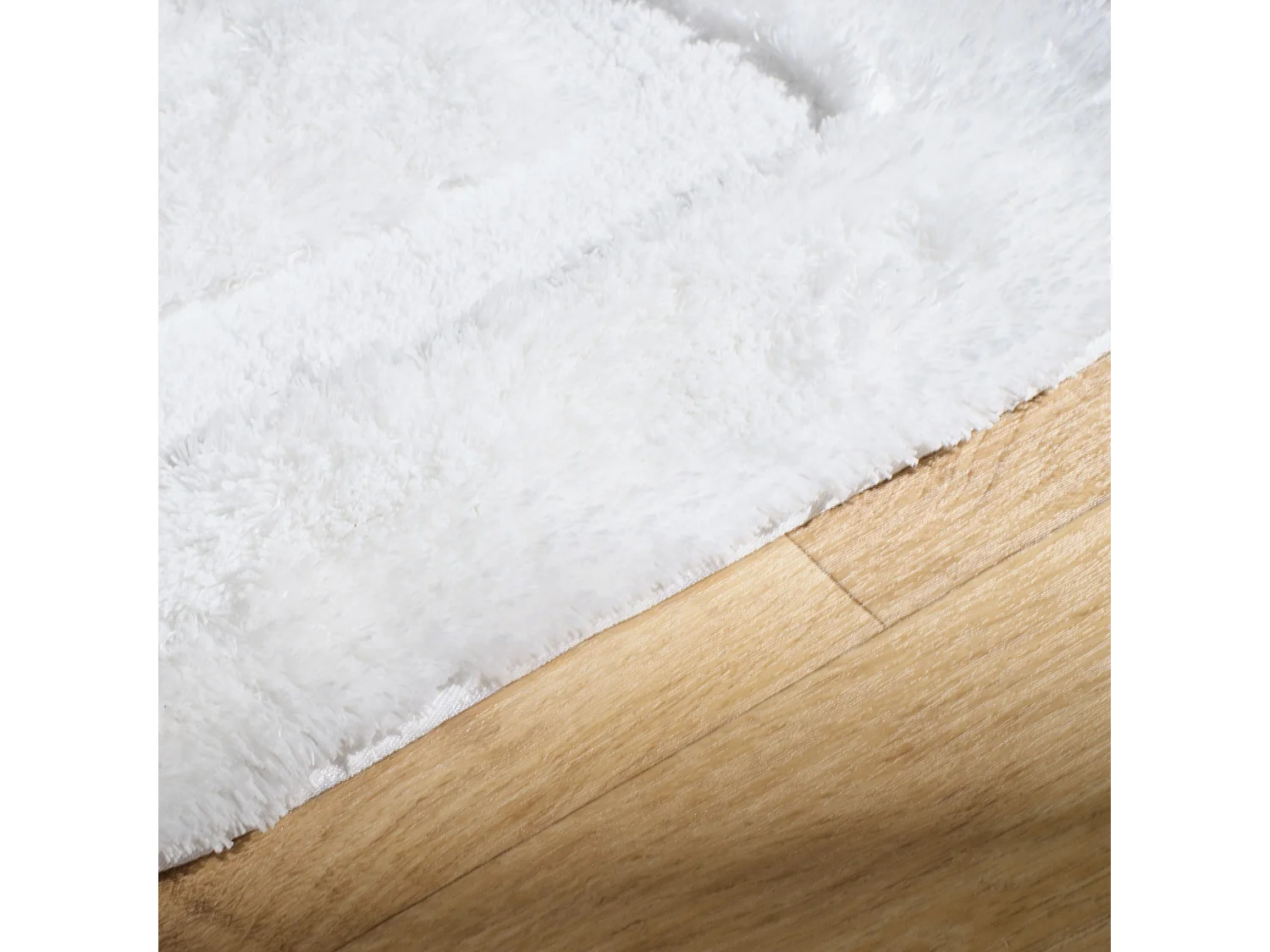 Badteppich Fluffos Mittelweiß 60 x 90