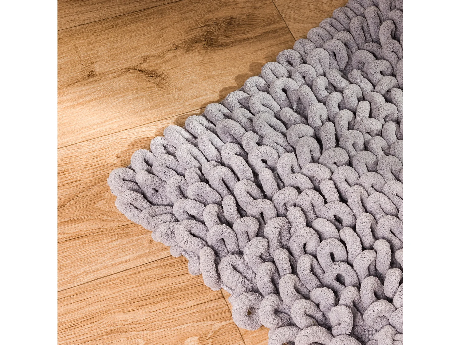 Badteppich Loopino Hellgrau 60x90 cm