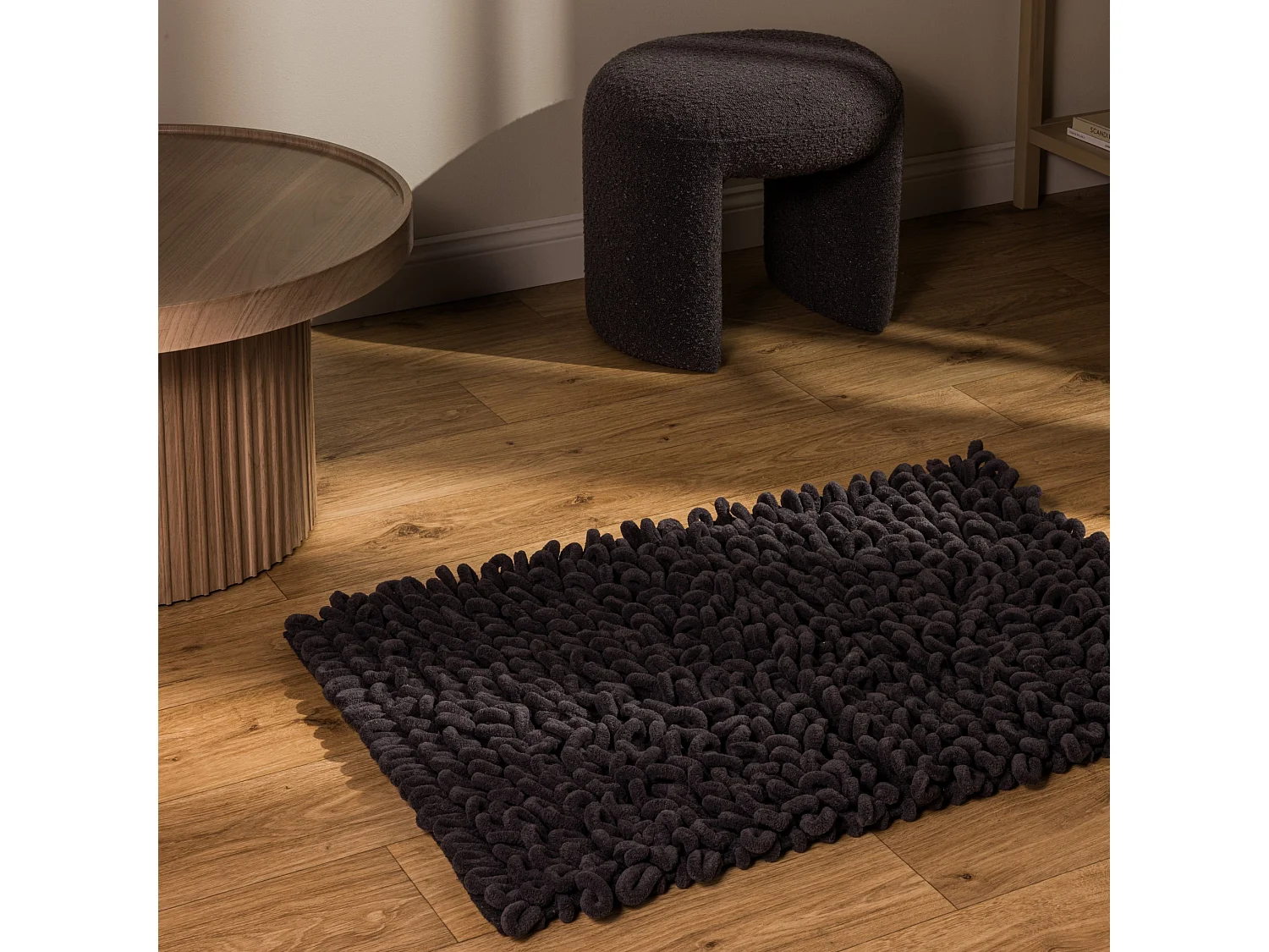 Badteppich Loopino Dunkelgrau 60x90 cm