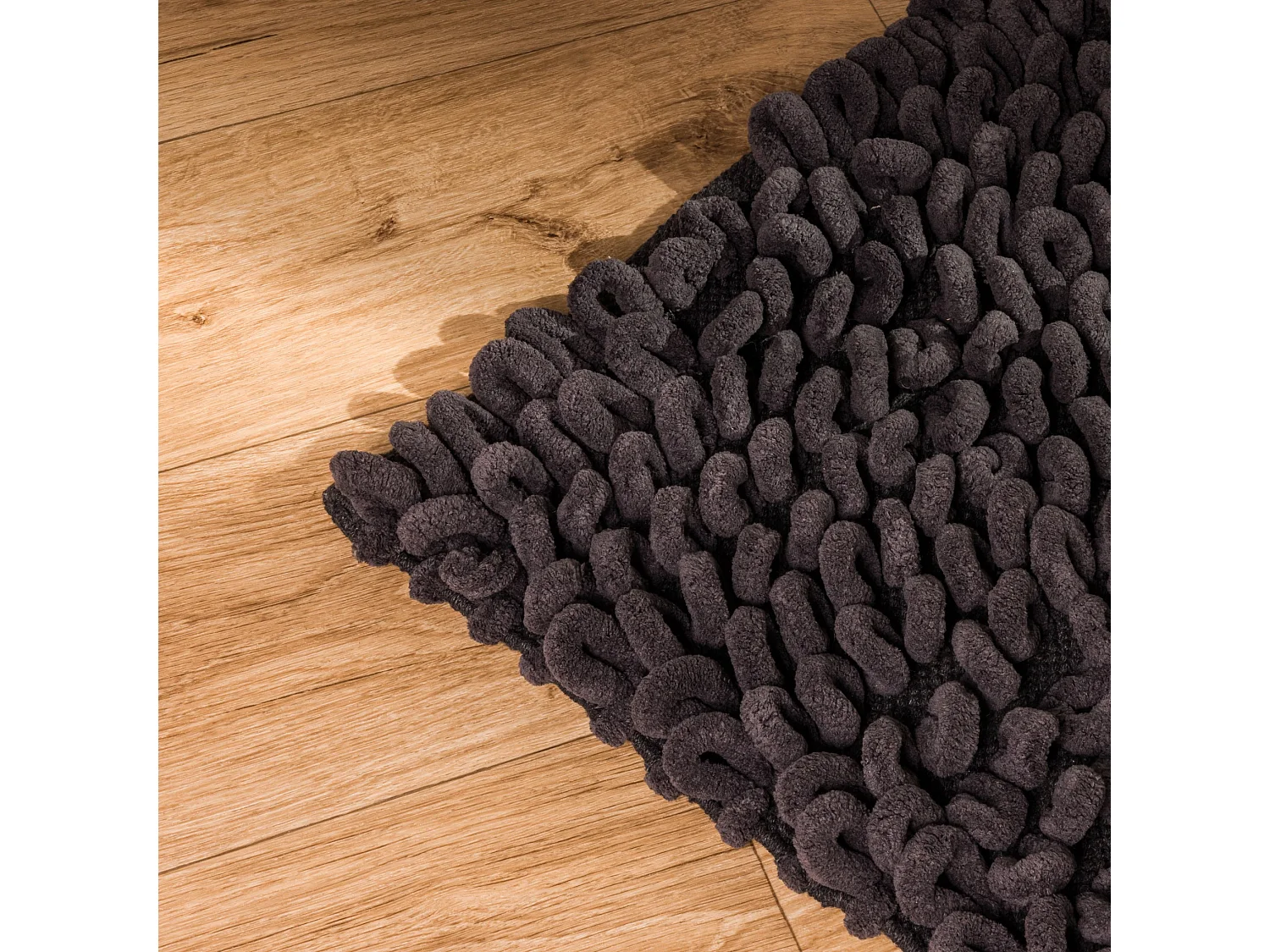 Badteppich Loopino Dunkelgrau 60x90 cm