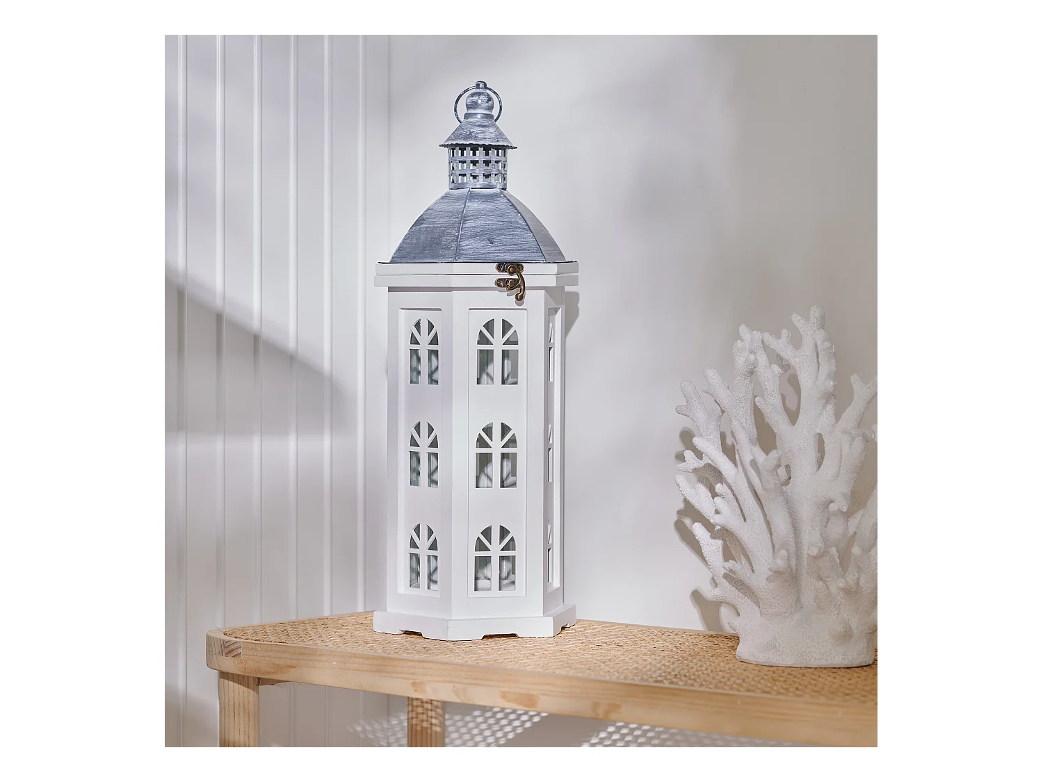 Lanterne Faro Blanc Moyen 51x19.5x17