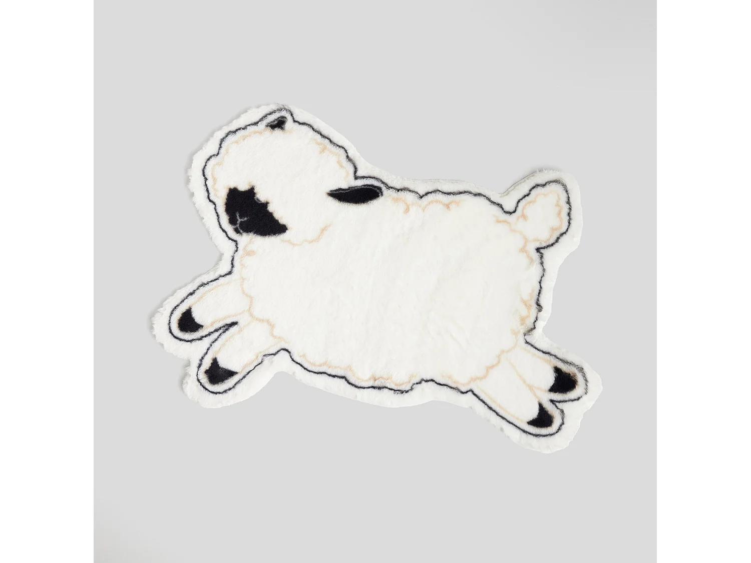 Teppich Sheepo Mittelweiß 88x61