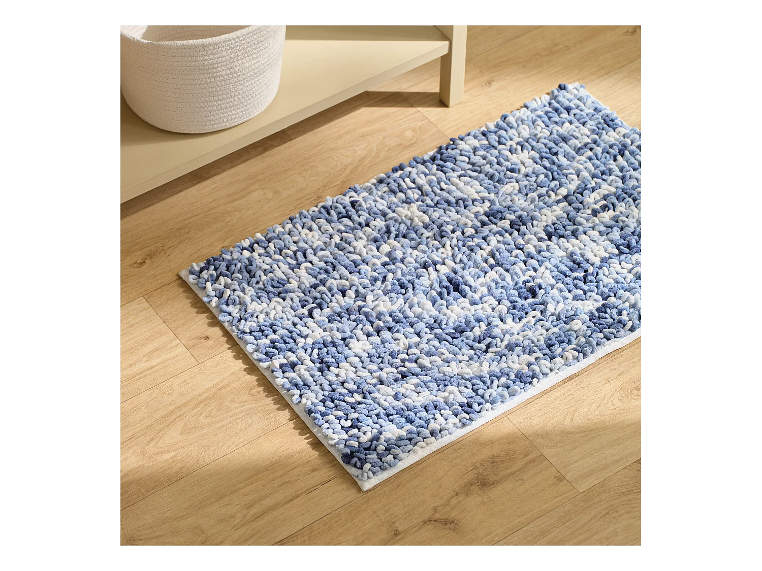Tapis Loopso Bleu Moyen Polyester 50x80