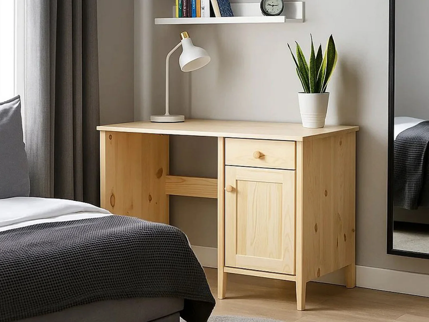 Biurko Colorado I drewniane, sosnowe