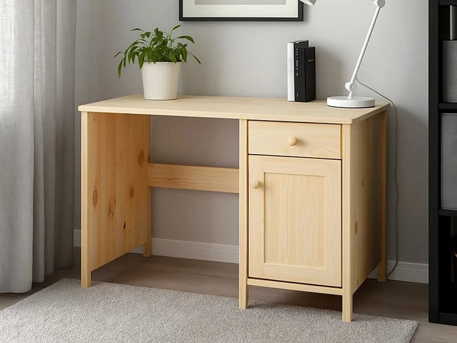 Biurko Colorado I drewniane, sosnowe