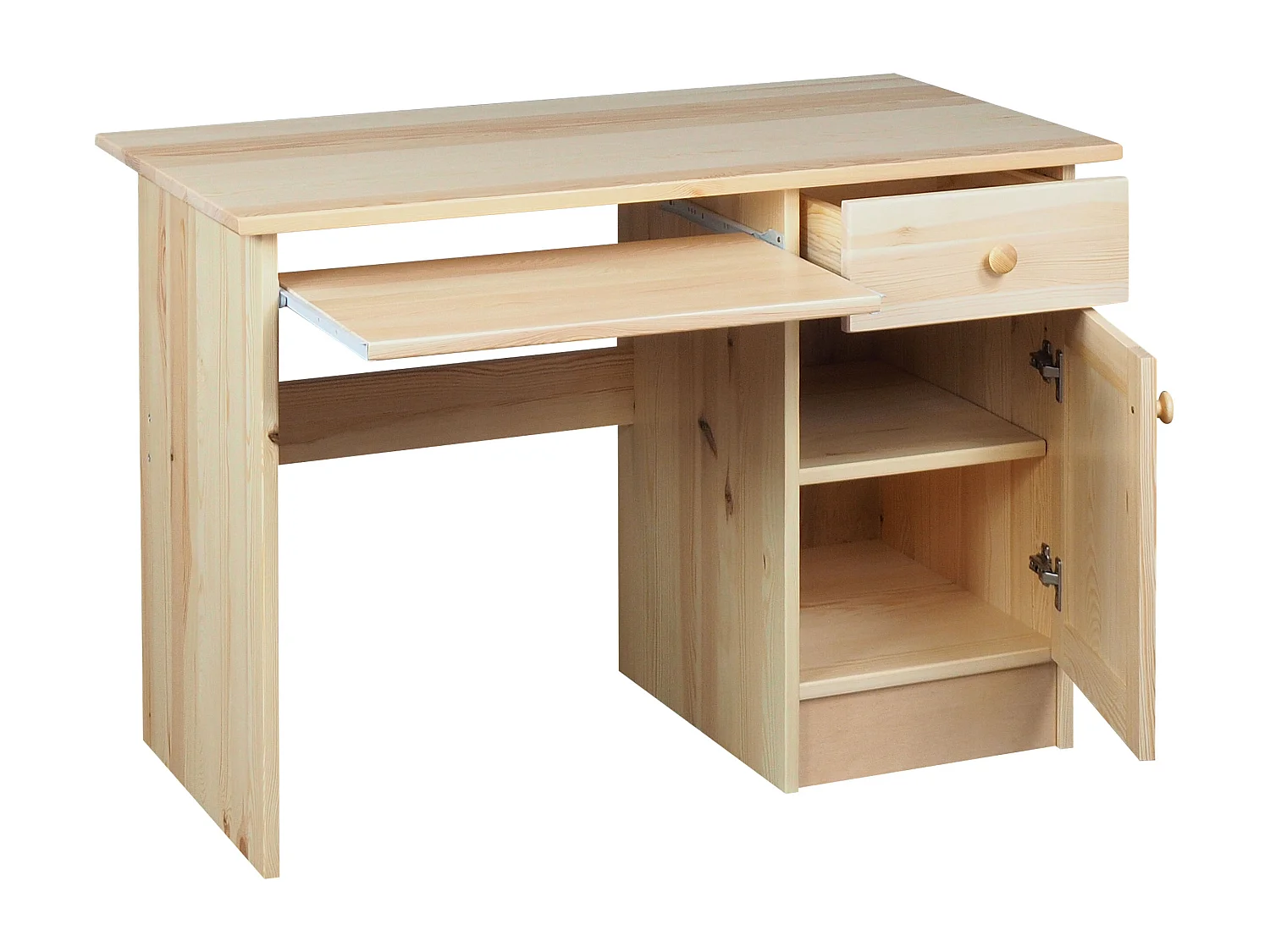 Biurko 110 cm drewniane Modern, sosnowe