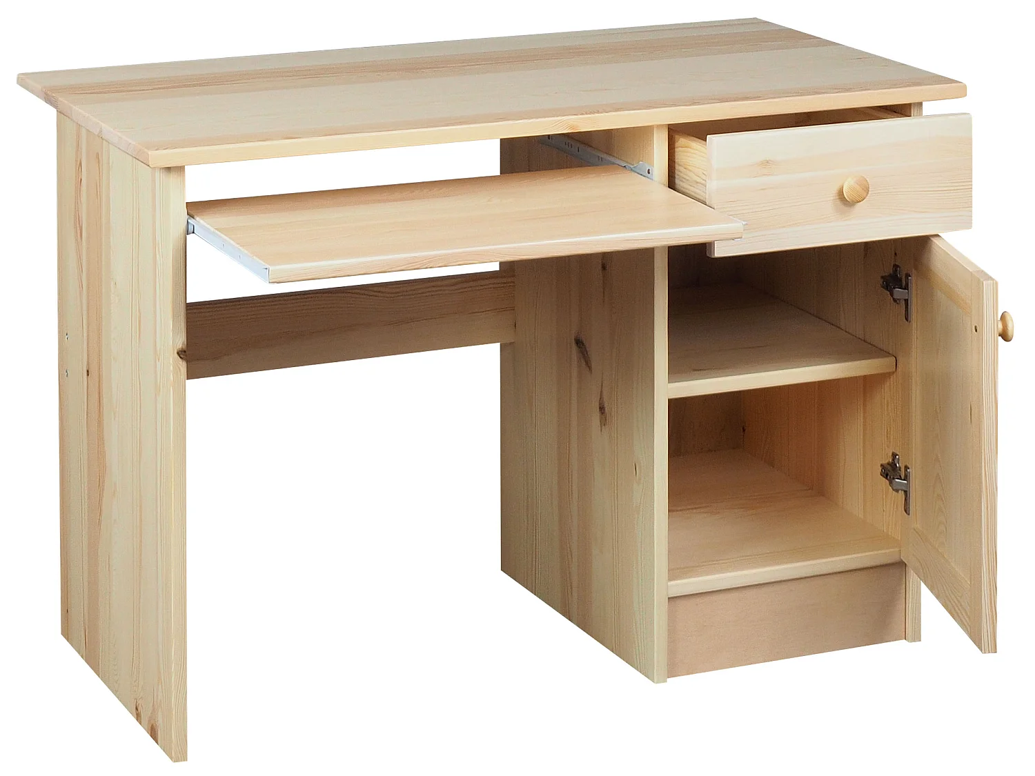 Biurko 110 cm drewniane Modern, sosnowe