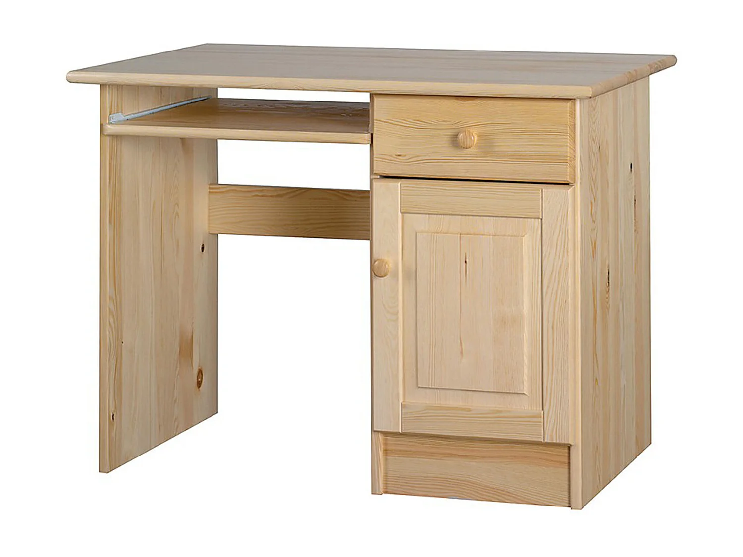 Biurko 110 cm drewniane małe Classic, sosnowe