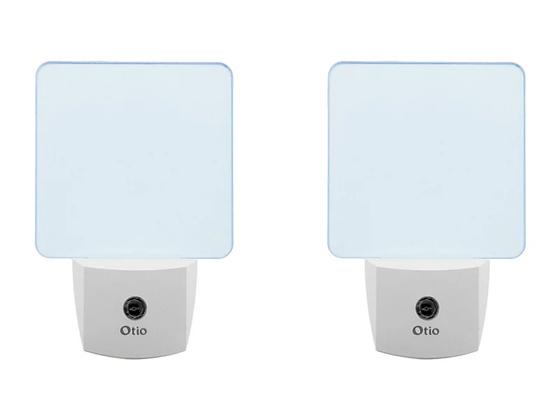 Lot de 2 veilleuses crépusculaires automatiques - Bleu - Otio
