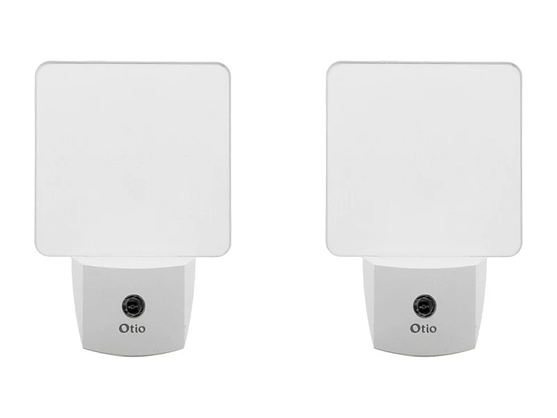 Lot de 2 veilleuses crépusculaires automatiques - Blanc - Otio