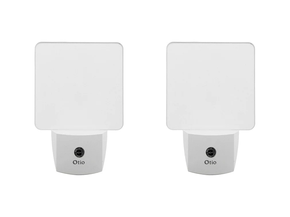 Lot de 2 veilleuses crépusculaires automatiques - blanc - Otio