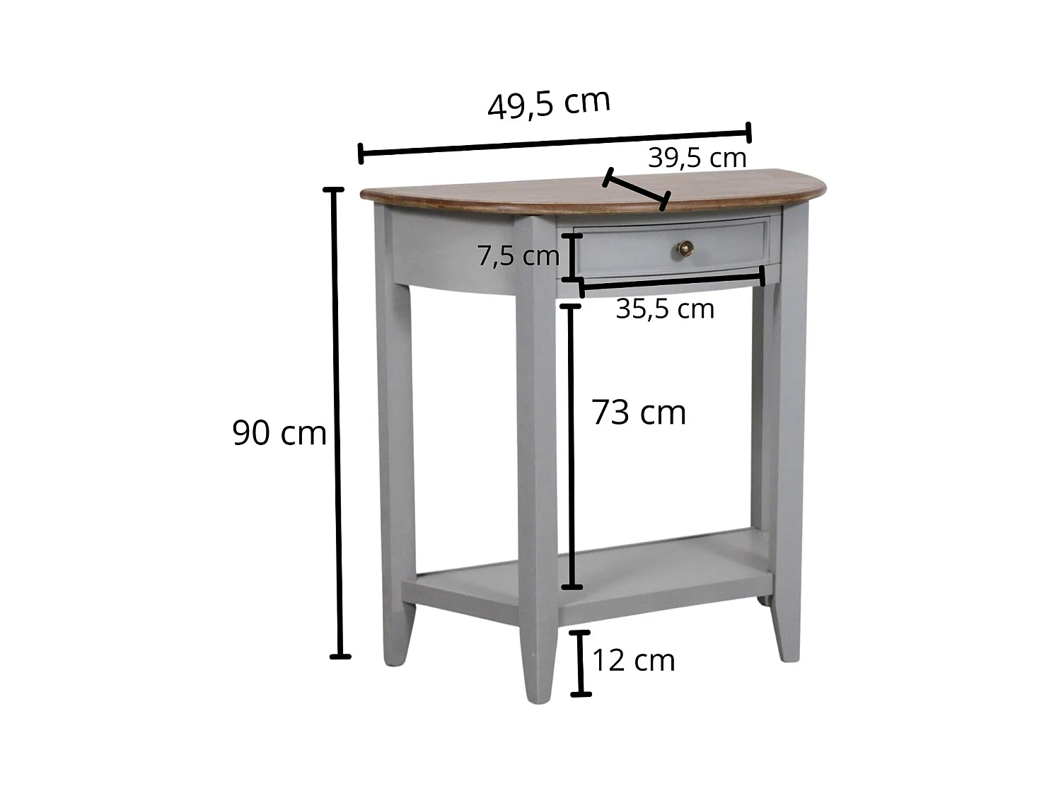 Consolle a mezzaluna “Vicenzo”