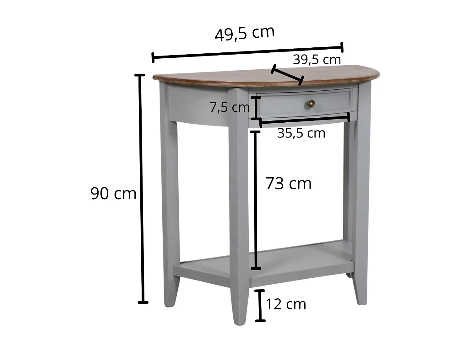 Consolle a mezzaluna “Vicenzo”