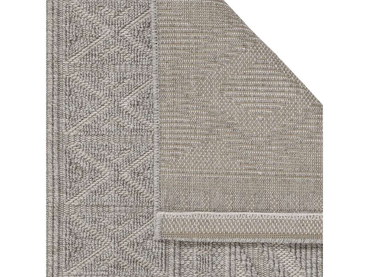 Tapis rectangulaire gris à motifs losanges gris - ASELYA