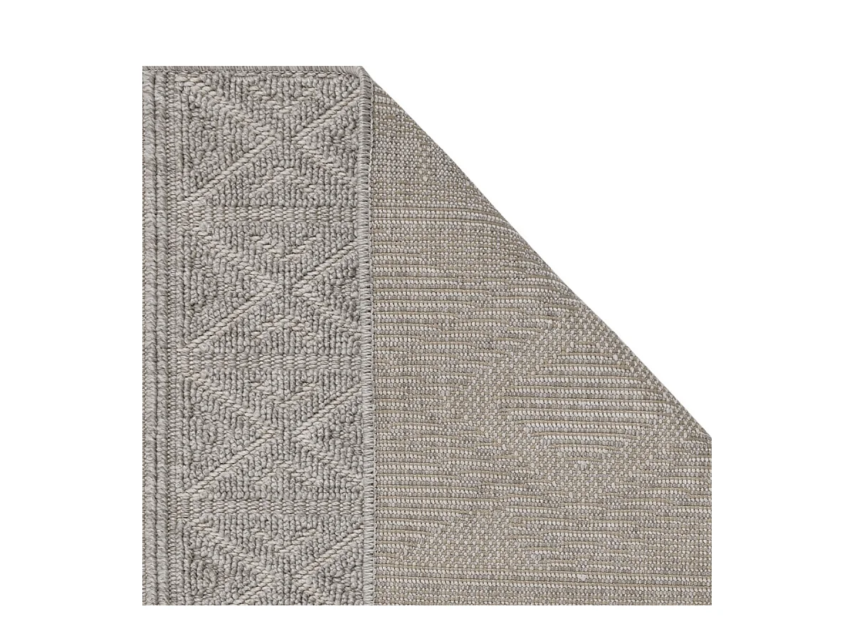 Teppich rechteckig mit grauem Rautenmuster - ASELYA
