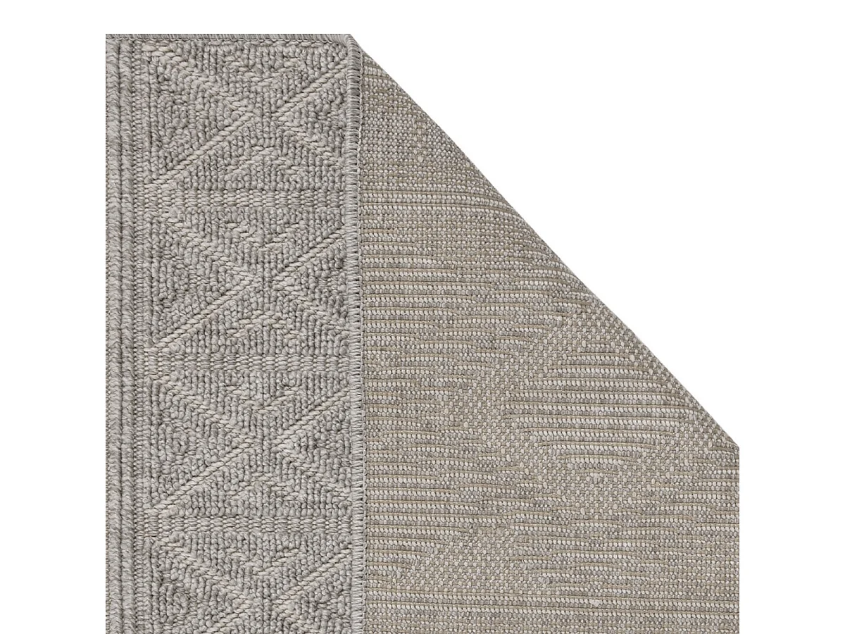 Tapis rectangulaire gris à motifs losanges gris - ASELYA