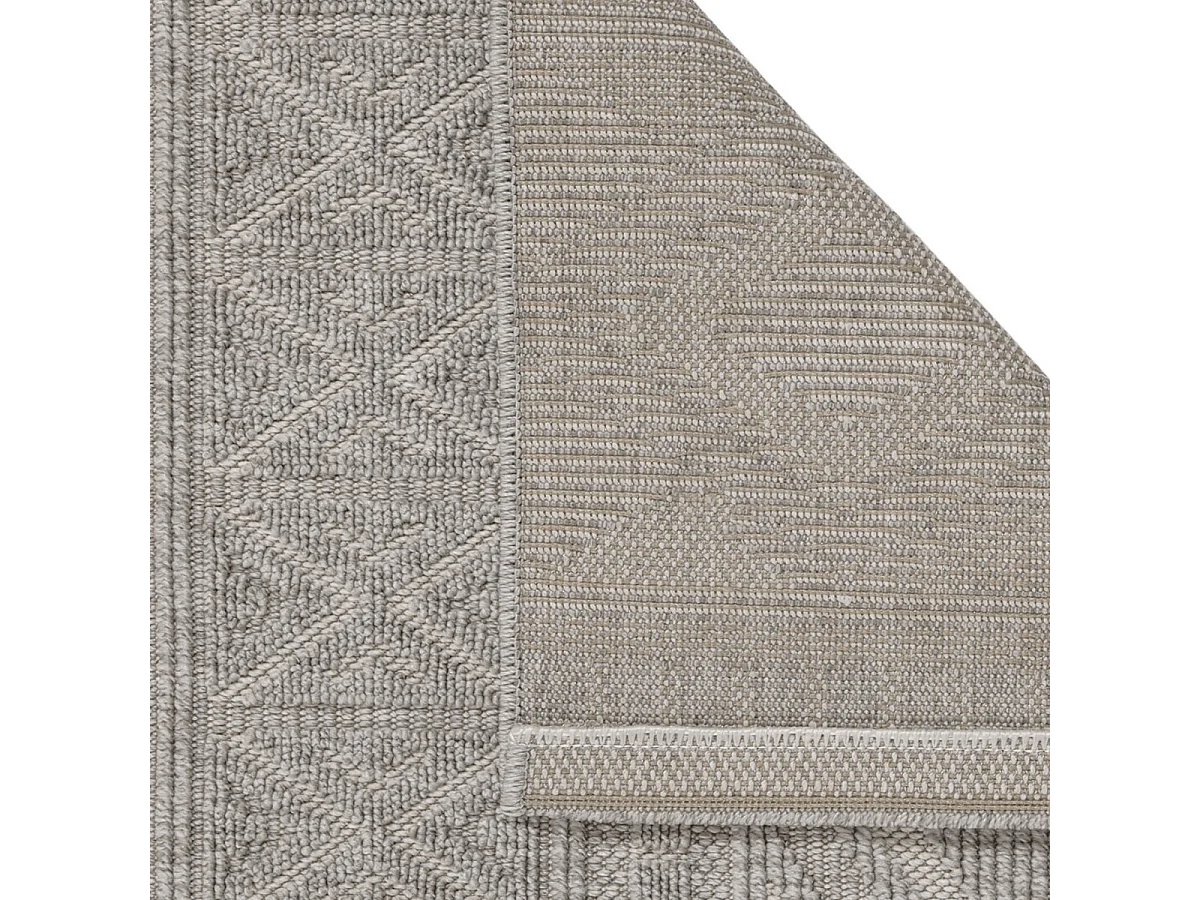 Tapis rectangulaire gris à motifs losanges gris - ASELYA