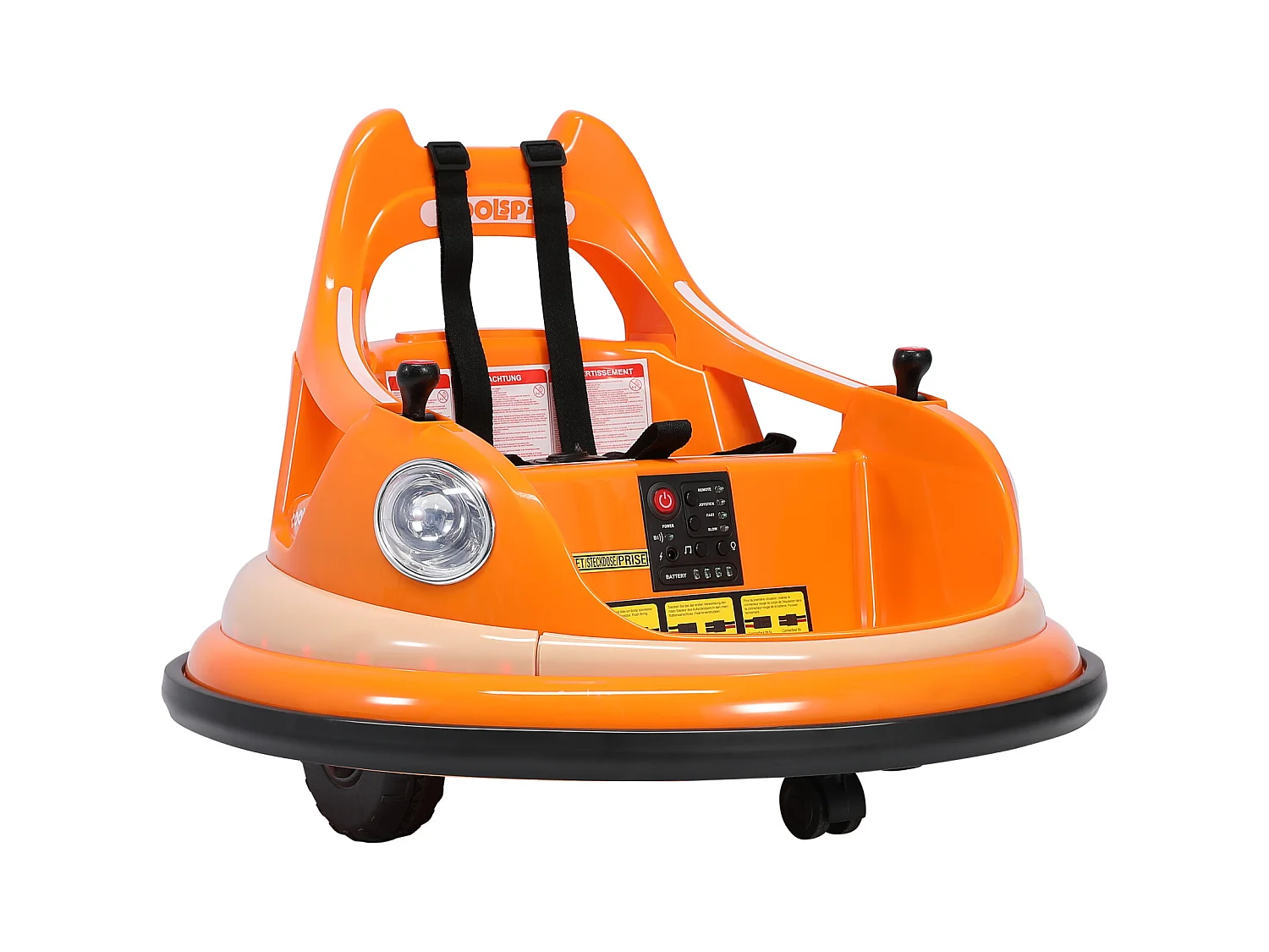 Auto-tamponneuse HOMEMIYN 12 V, 2 vitesses ✓ ASTM. Télécommande, Bluetooth + LED, rotation à 360°, harnais 5 points. Pour les 1,5 à 5 ans. Bleu.