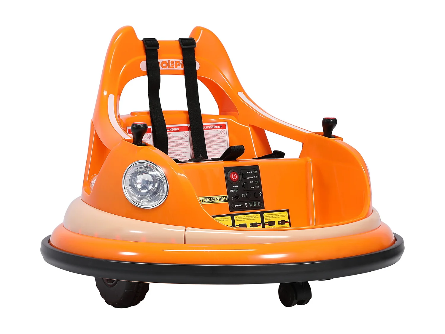 Auto-tamponneuse HOMEMIYN 12 V, 2 vitesses ✓ ASTM. Télécommande, Bluetooth + LED, rotation à 360°, harnais 5 points. Pour les 1,5 à 5 ans. Bleu.