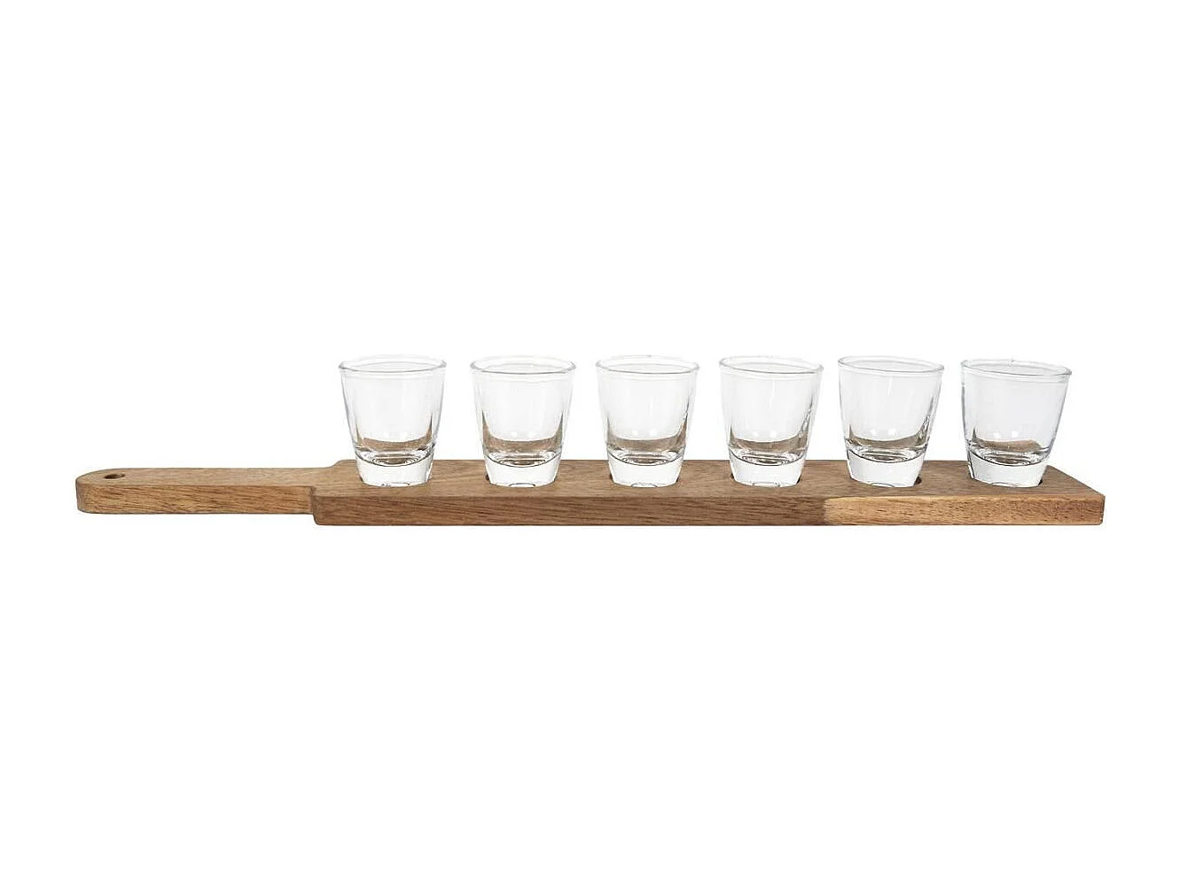 Lot de 6 shooters avec planche en acacia - WALEN