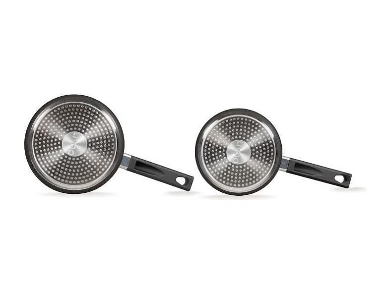 Set de 2 casseroles - LIVOO - MEP154N - Antiadhésif sans PFOA ni PFOS - Manche silicone - Tous feux dont induction