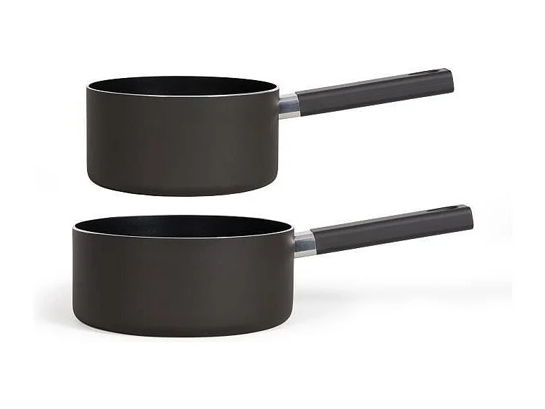 Set de 2 casseroles - LIVOO - MEP154N - Antiadhésif sans PFOA ni PFOS - Manche silicone - Tous feux dont induction