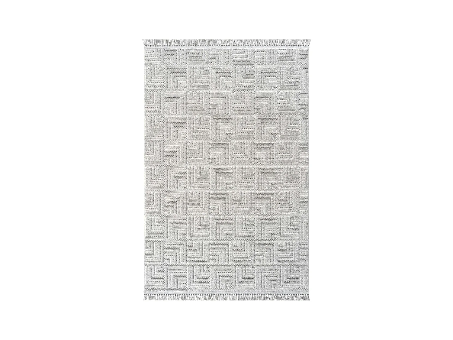Tapis de salon gris – motif carré, 120x180 cm ISTANBUL