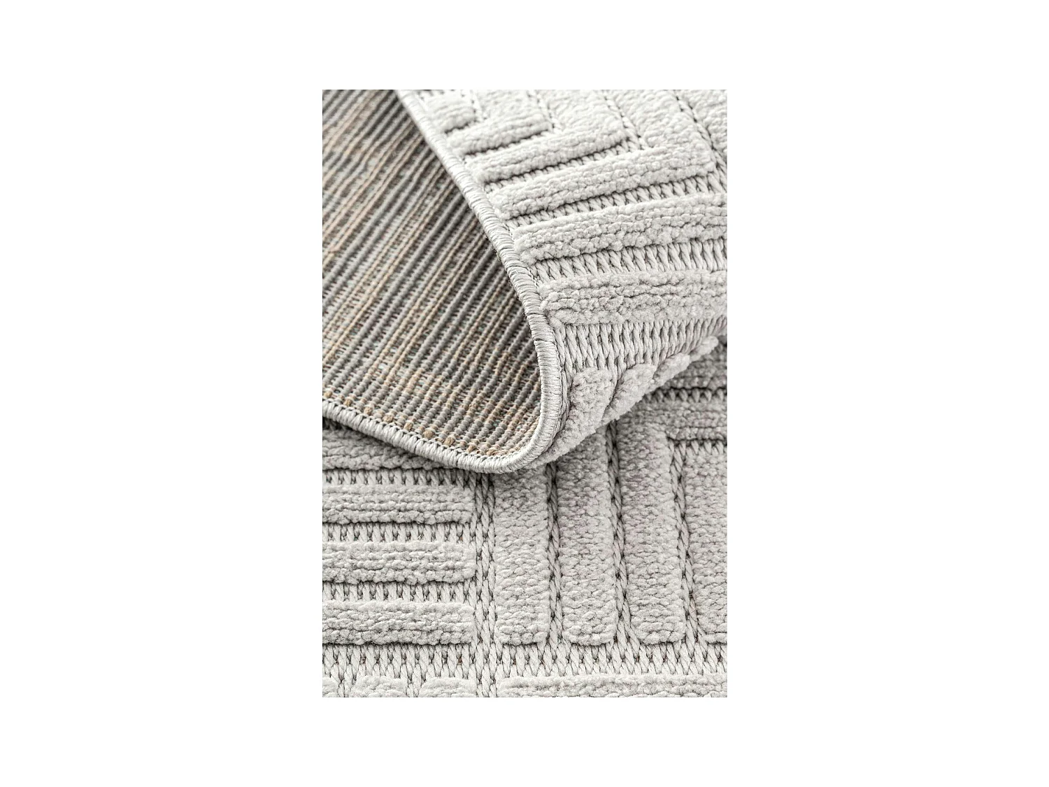 Tapis de salon gris – motif carré, 120x180 cm ISTANBUL