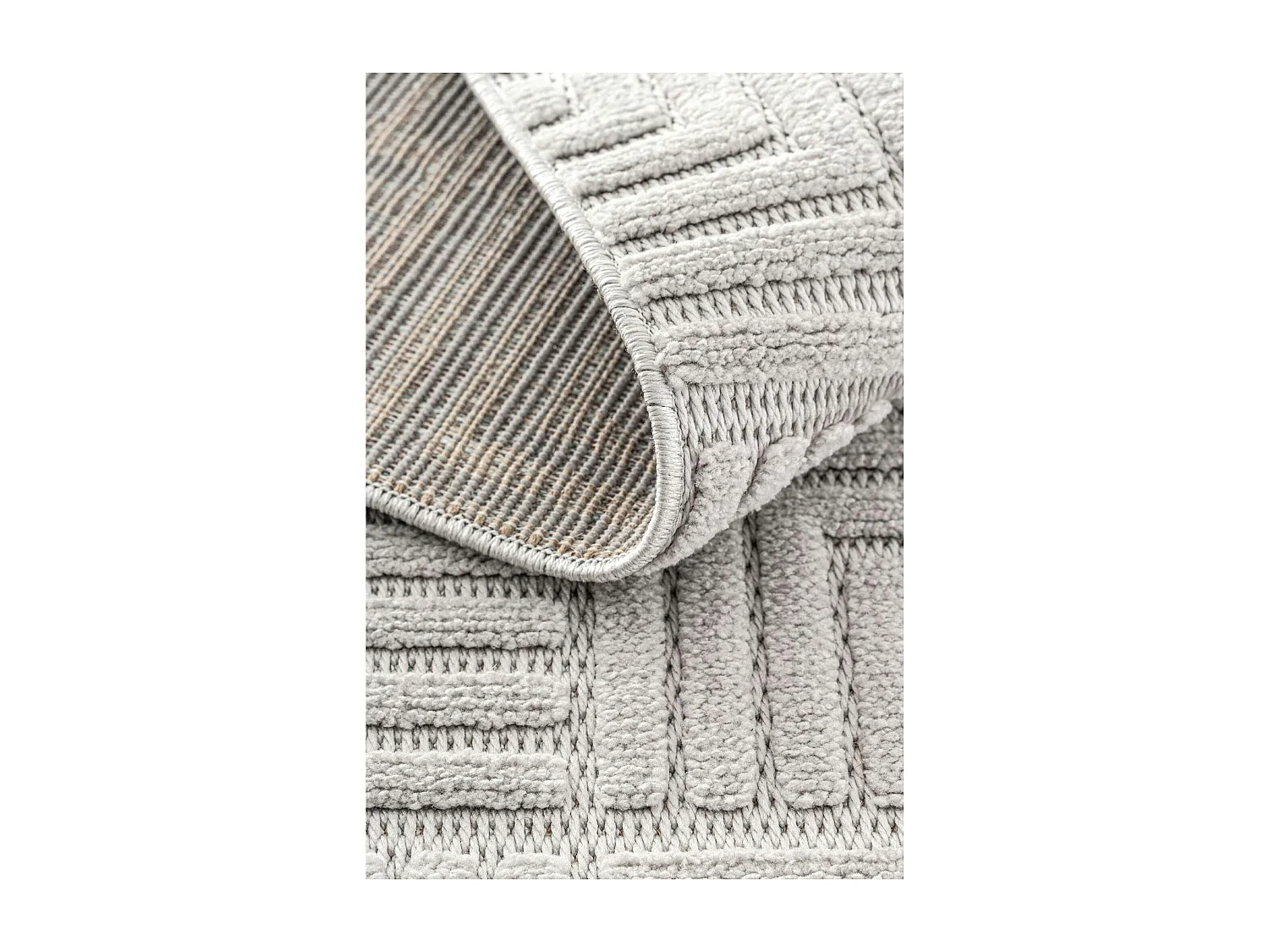 Tapis de salon gris – motif carré, 120x180 cm ISTANBUL