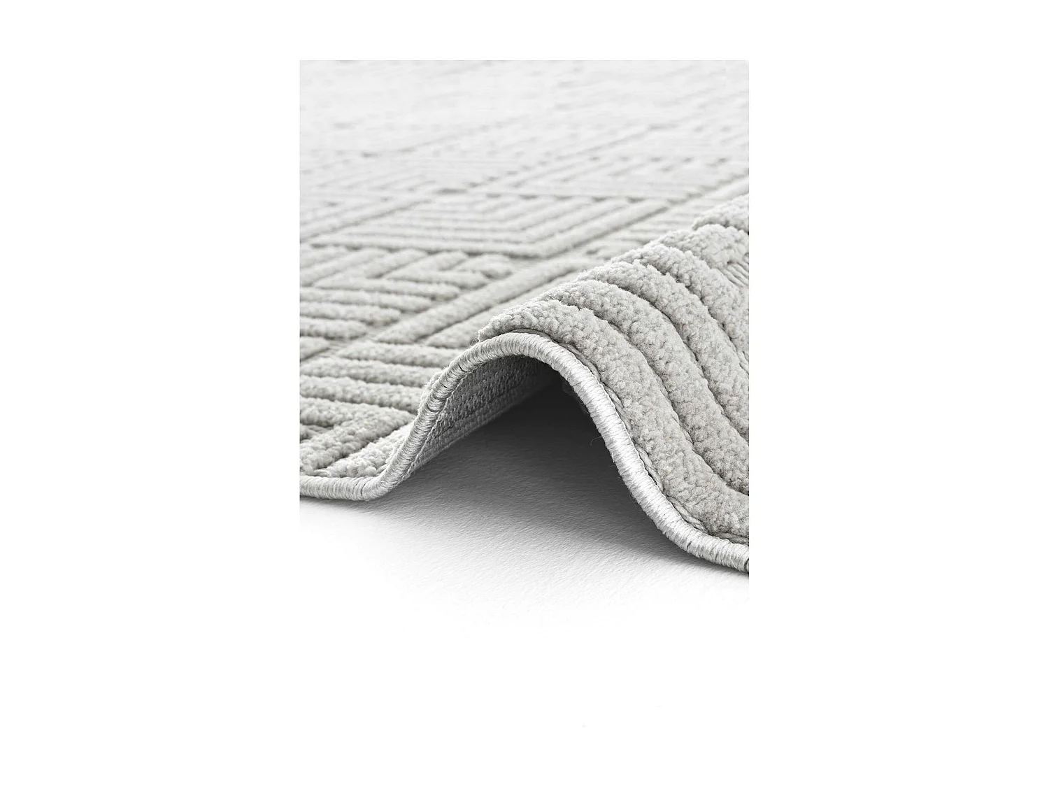 Tapis de salon gris – motif carré, 120x180 cm ISTANBUL