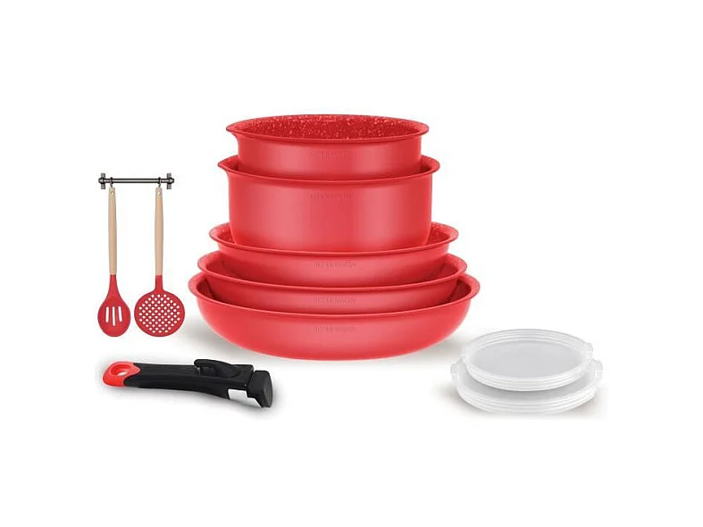 Batterie de cuisine - ARTHUR MARTIN - AMR41 - Batterie de cuisine 10 pieces - Tous feux dont induction