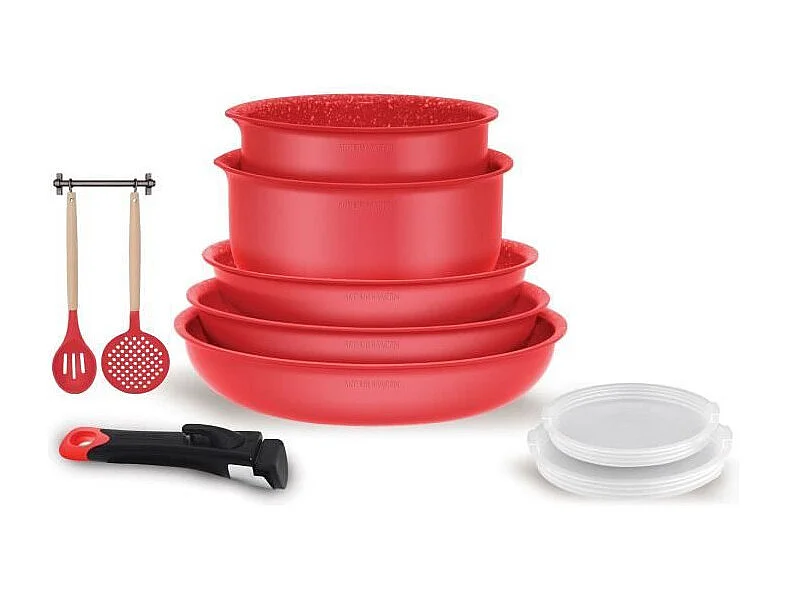 Batterie de cuisine - ARTHUR MARTIN - AMR41 - Batterie de cuisine 10 pieces - Tous feux dont induction