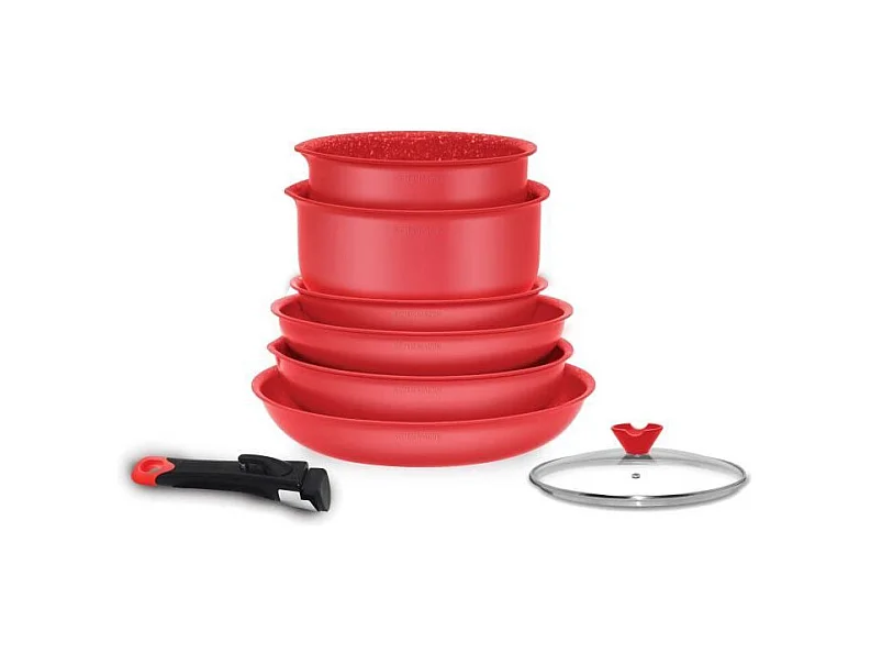 Batterie de cuisine - ARTHUR MARTIN - AMR88 - Batterie de cuisine 8 pieces - Tous feux dont induction