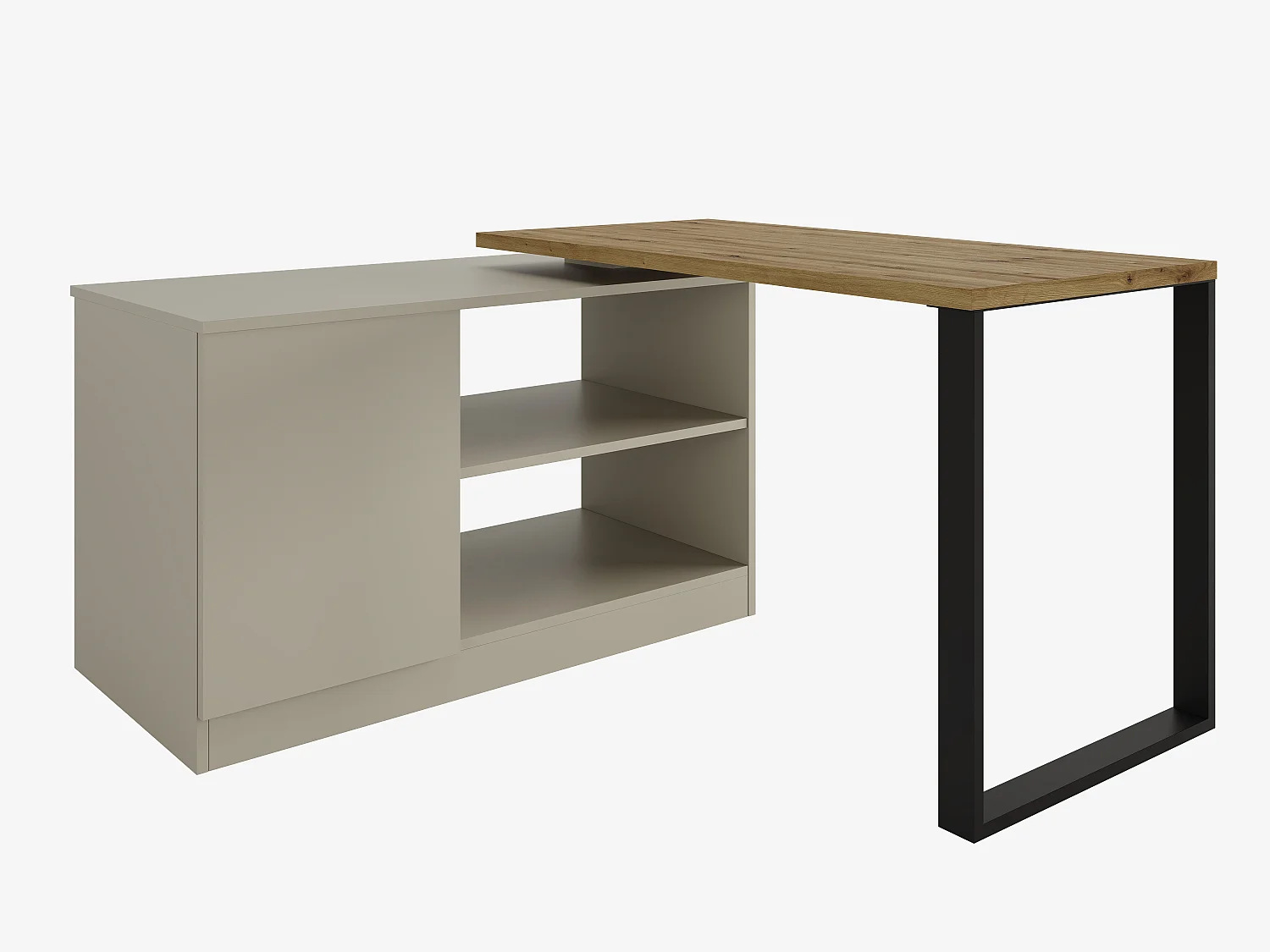 Bureau pivotant 360 RIO Table multifonction 3-en-1 – commode, bureau d’angle et plateau de travail extensible avec rotation à 360°