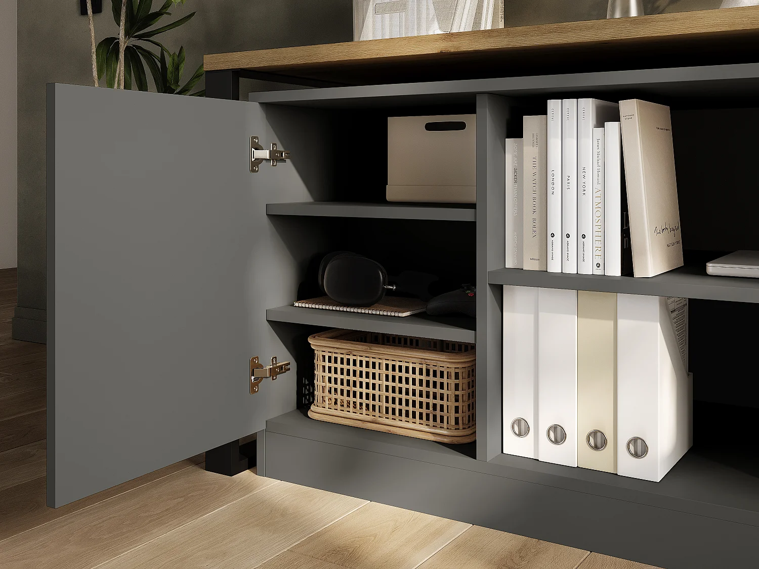 Escritorio giratorio 360° RIO – Mesa multifuncional 3 en 1: cómoda, escritorio en esquina y superficie de trabajo extensible con rotación de 360°