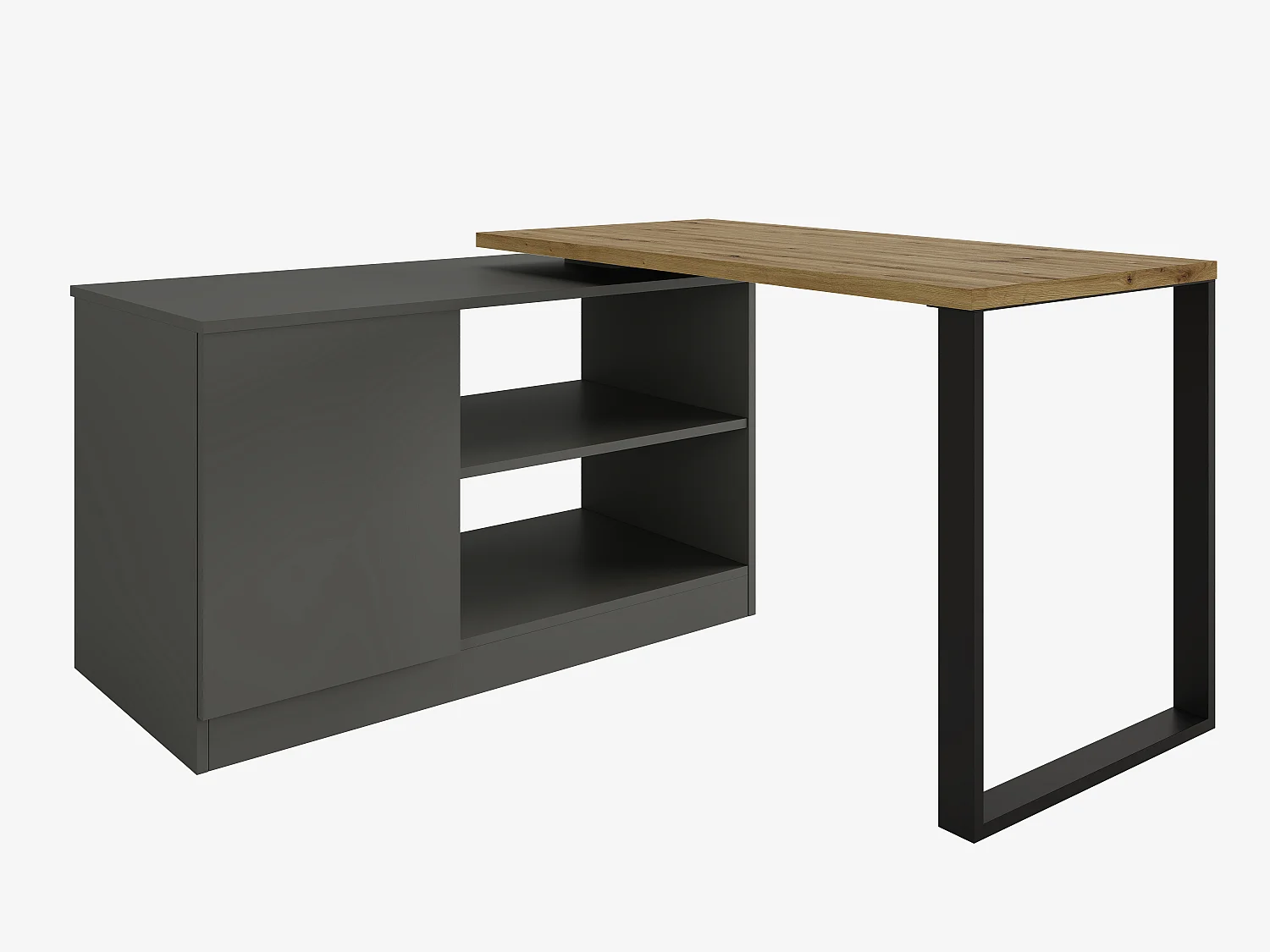 Escritorio giratorio 360° RIO – Mesa multifuncional 3 en 1: cómoda, escritorio en esquina y superficie de trabajo extensible con rotación de 360°