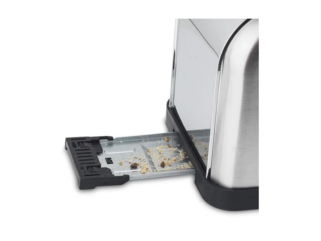 Grille-pain H.KoeNIG TOAS28 - 2 fentes - 3 fonctions - Thermostat réglable 7 niveaux - Acier inoxydable - Gris