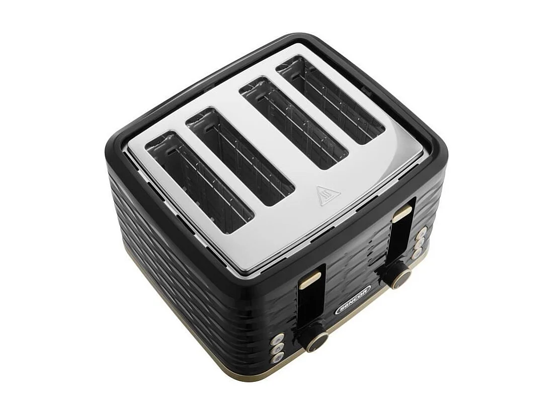 Grille-pain - SENCOR - STS 7551BK - 1600 W - 4 fentes - Noir / or